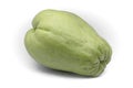 Chayote Sechium edule varietÃÂ  Virens Levis. Also Know Zucca centenaria, Cho Cho, ChuChu . Sicyos edulis Royalty Free Stock Photo